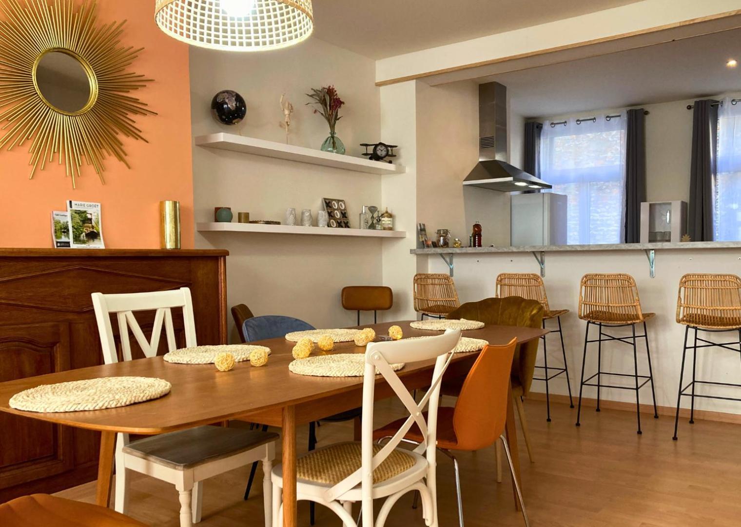 Le Bohemian Chic - 4 Chambres En Hypercentre De Saint-Omer, Ideal Pour Les Groupes Luaran gambar