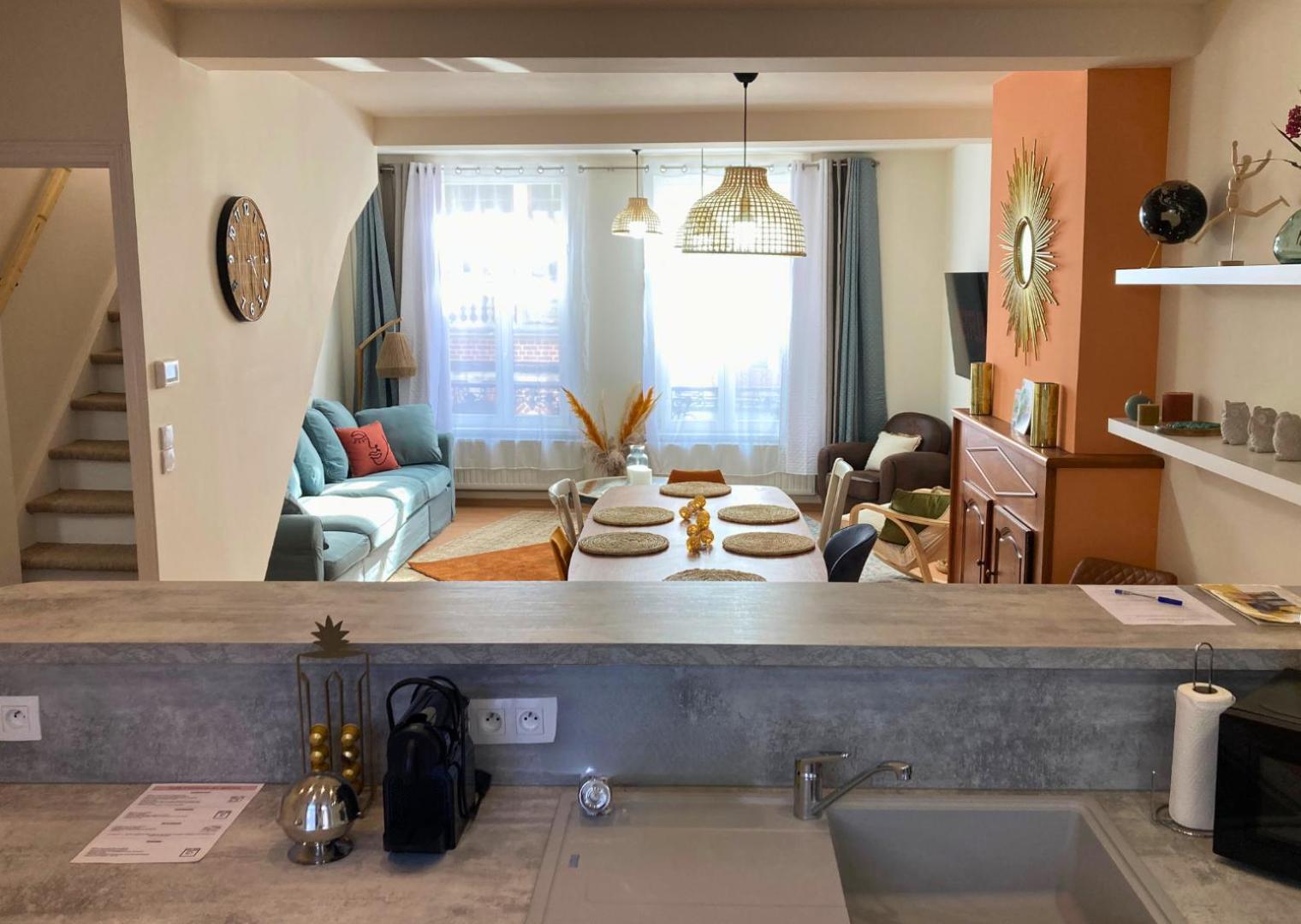 Le Bohemian Chic - 4 Chambres En Hypercentre De Saint-Omer, Ideal Pour Les Groupes Luaran gambar
